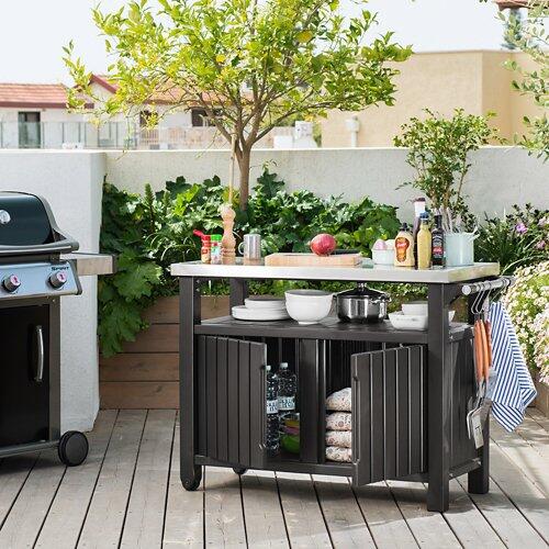KETER Tavolino da barbecue, 123.7 × 54 × 90 cm