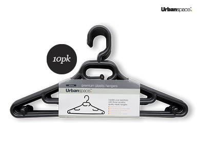 PREMIUM PLASTIC HANGERS 10PK