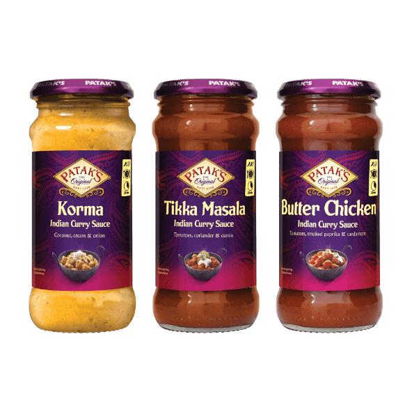PATAK'S Butter chicken, korma eller tikki masala sauce