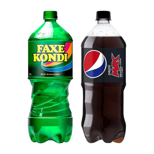 Faxe Kondi eller Pepsi Max