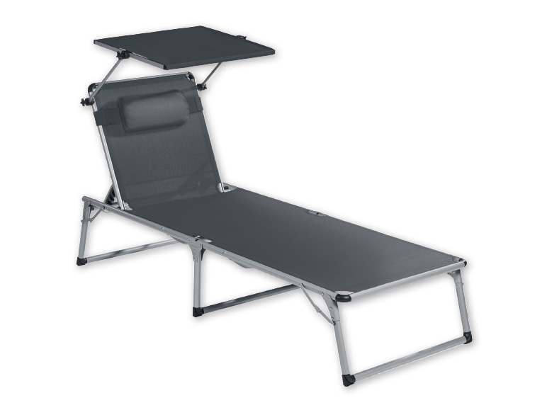 FLORABEST(R) Aluminium Sun Lounger 193 x 67 x 32cm