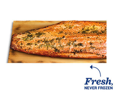 Fresh Maui Pineapple Atlantic Salmon on a Cedar Plank