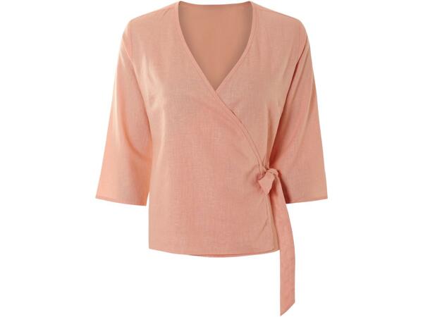 Ladies' linen-blend blouse
