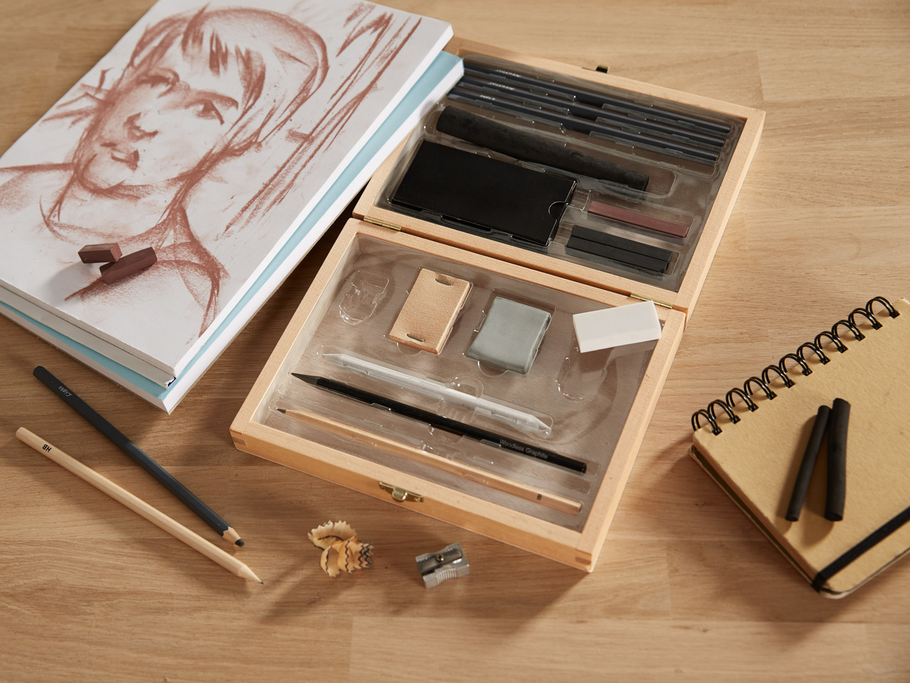 CRELANDO(R) Zeichenkohle-Set, 26-teilig