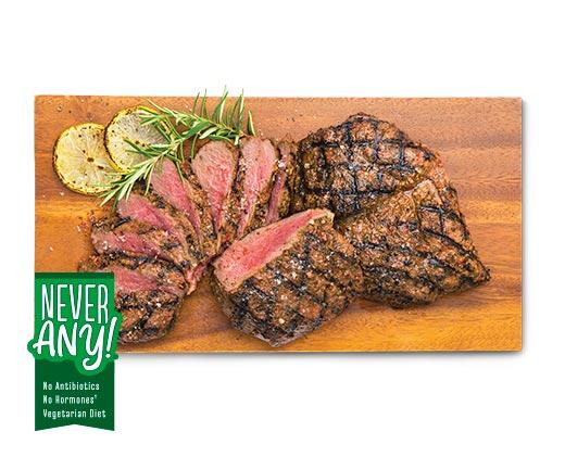 Never Any! 
 Fresh Butterflied Lamb Leg Rosemary Garlic or Unseasoned