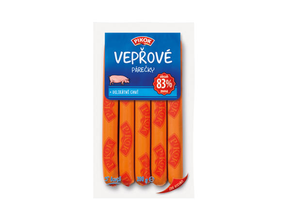 VEPŘOVÉ PÁREČKY