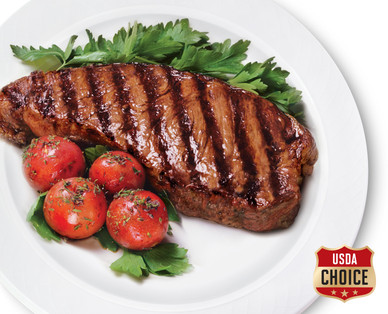 Fresh USDA Choice Twin Pack Strip Steaks