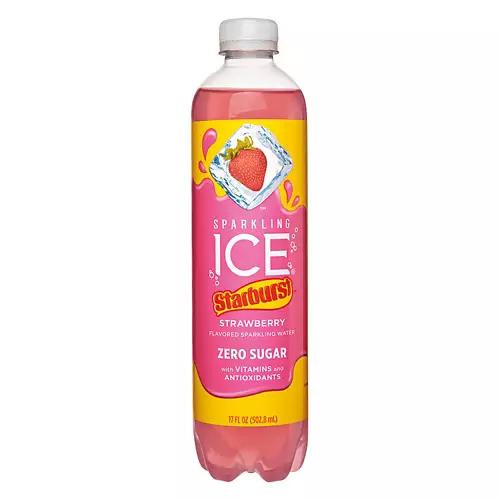 Zero Sugar Starburst Strawberry Flavored Sparkling Water, 17 fl oz
