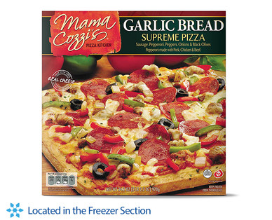 Mama Cozzi's Pizza Kitchen Garlic Bread Supreme or Pepperoni Pizza