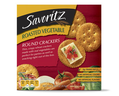 Savoritz Roasted Vegetable Round Crackers
