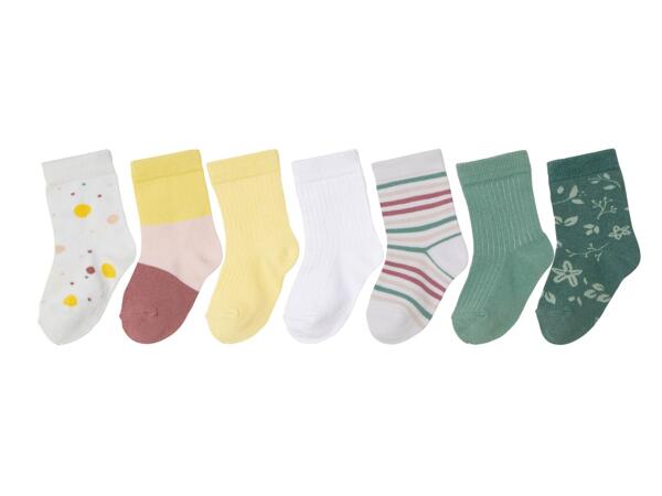 Girls' socks, 7 pairs