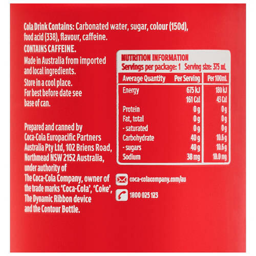 Coke Classic 36 Pack 375ml