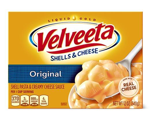 Velveeta/Kraft 
 Deluxe Shells or Macaroni and Cheese