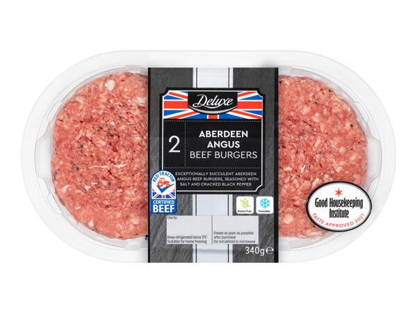 Deluxe 2 Aberdeen Angus Beef Burgers - Lidl - Great Britain - Specials ...