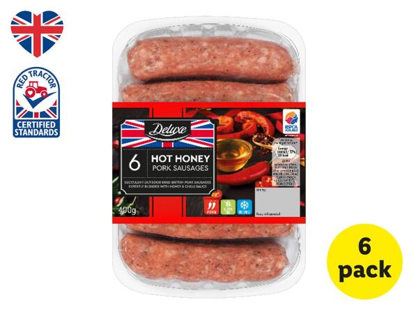 Deluxe 6 Hot Honey British Pork Sausages
