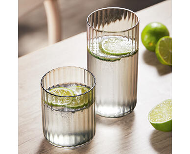 Ribbed Glassware 4pk