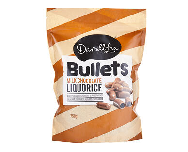 Darrell Lea Milk Chocolate Liquorice Bullets 750g