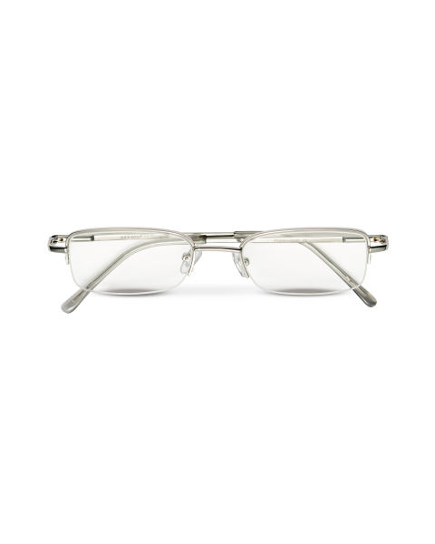 Glossy Silver Reading Glasses