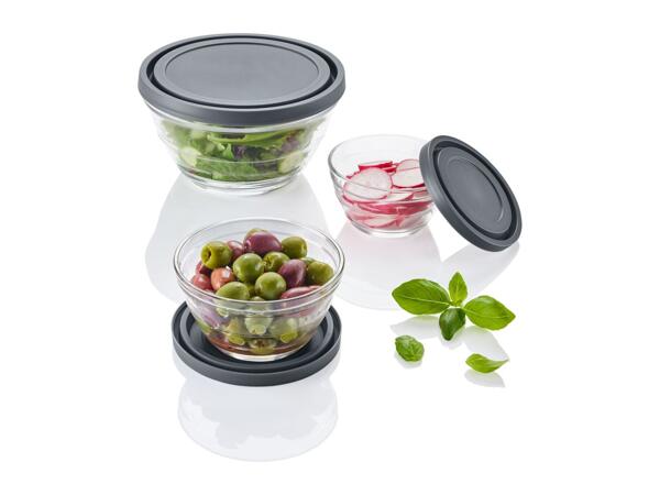 Livarno Home Glass Bowl Set - 5 Pack - Grey