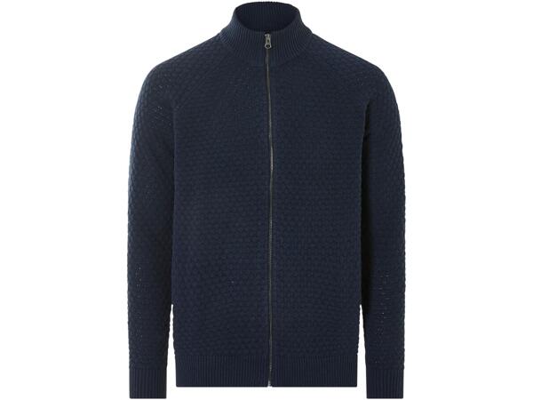 Men's zip-up cardigan