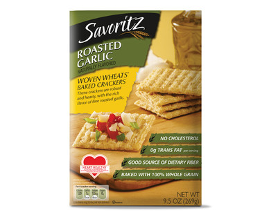 Savoritz Roasted Garlic Woven Wheats