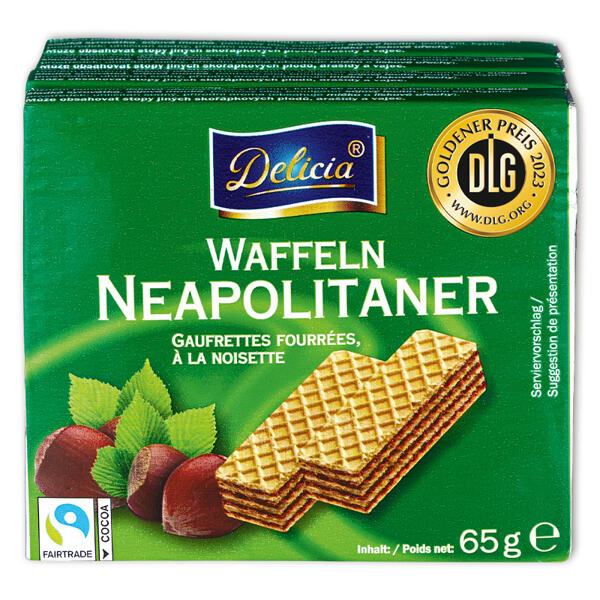 Waffeln gefüllt