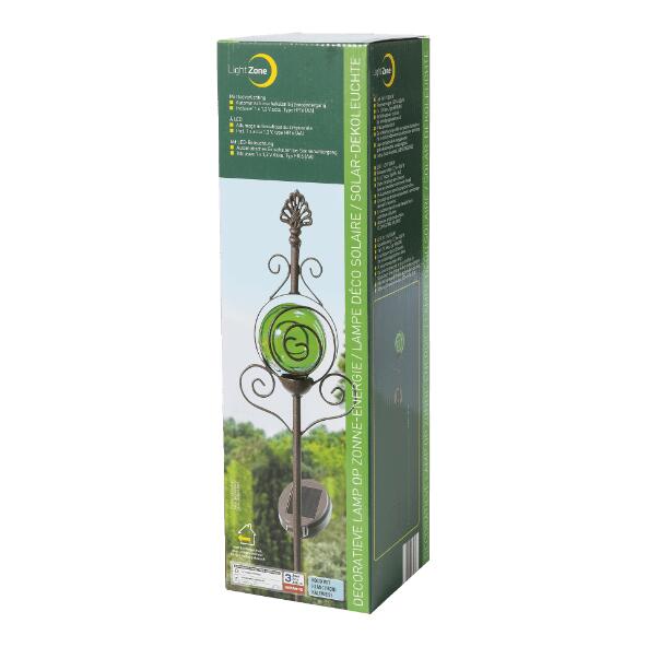 LIGHT ZONE(R) 				Lampe LED décorative de jardin à énergie solaire