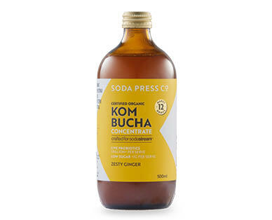 Soda Press Co Organic Zesty Ginger Kombucha Concentrate 500ml