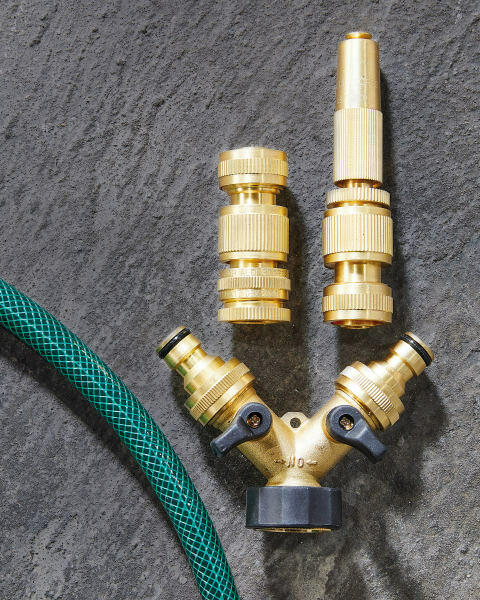 Gardenline Brass Hose 4 Piece Set
