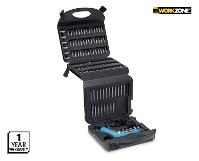CORDLESS SCREWDRIVER SET 118PC