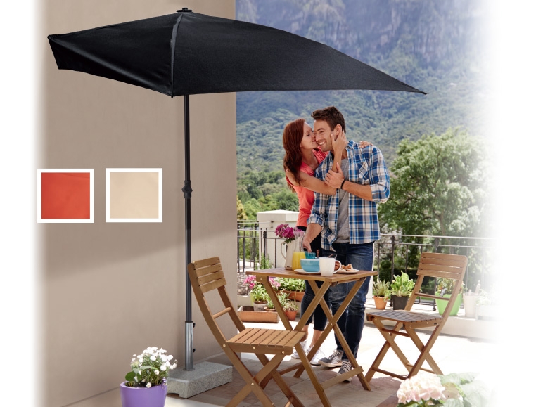 FLORABEST Balcony Parasol 160 x 100 x 150-230cm
