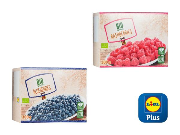 Framboises bio/​myrtilles bio