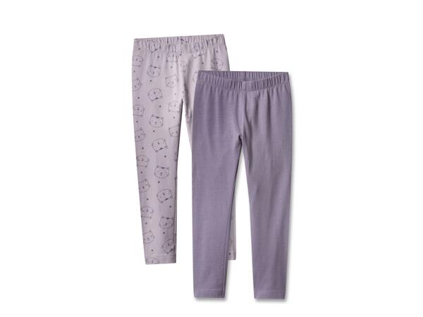 Girls' leggings, 2 pairs