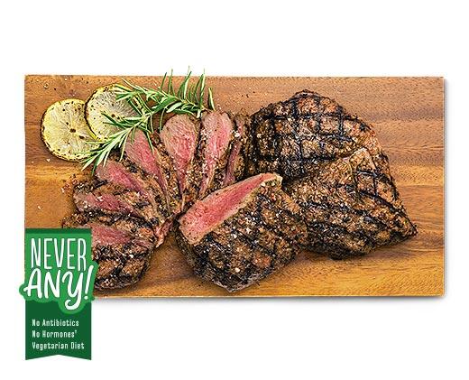 Never Any! 
 Fresh Butterflied Lamb Leg Rosemary Garlic or Unseasoned