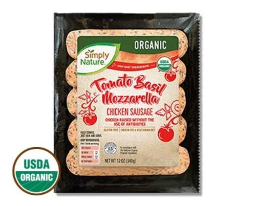 Simply Nature 
 Organic Chicken Sausage Pesto or Tomato, Basil & Mozzarella