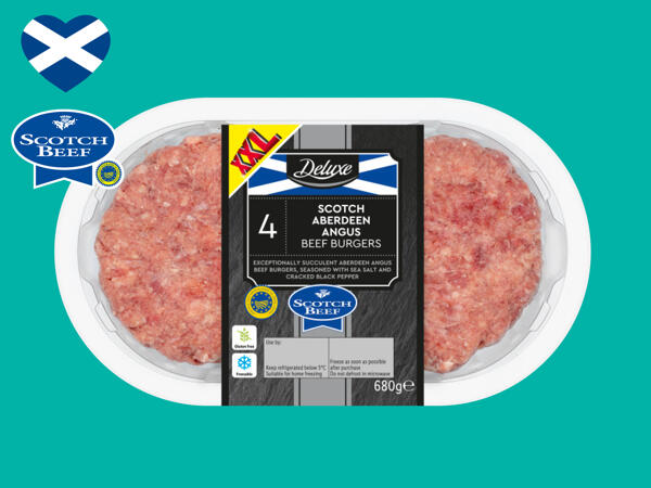 Deluxe 4 Aberdeen Angus Beef Burgers