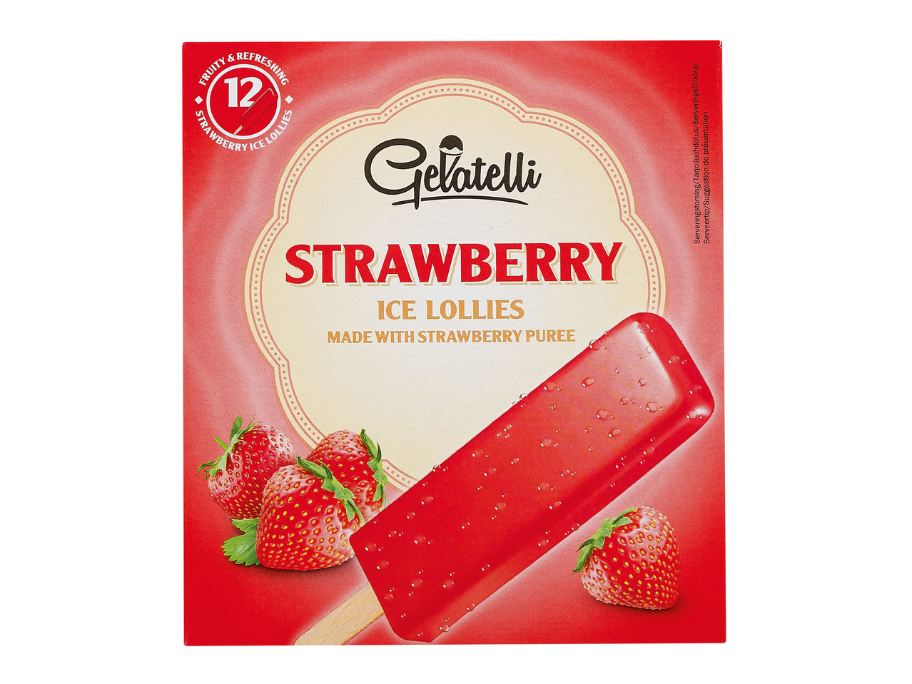 Fruitijsjes met aardbeien