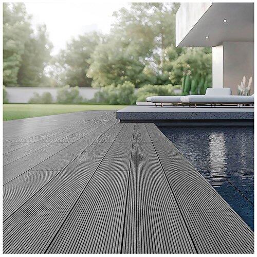 HOME DELUXE SAMANA WPC Terrassendielen hellgrau 10m²