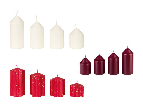 Bougies pilier, set de 4