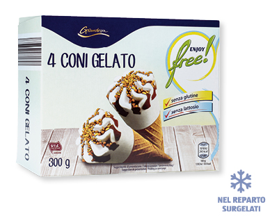 Coni gelato senza glutine ENJOY FREE!