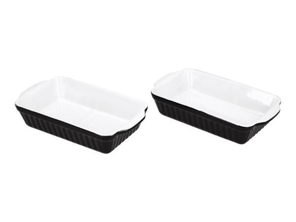 Silvercrest Black Small Stoneware Oven Dishes - Set of 2