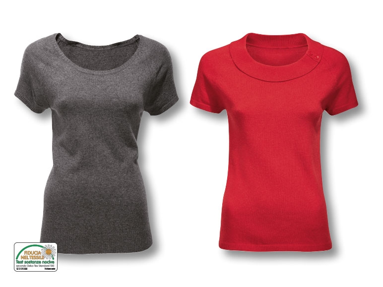 T-shirt con cashmere