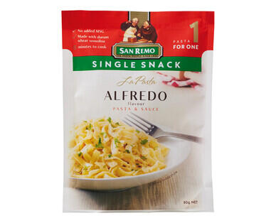 San Remo Single Snack La Pasta Alfredo 80g