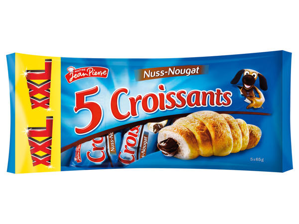 MAITRE JEAN-PIERRE Croissants mit Nuss-Nougat-Füllung 5x 65 g