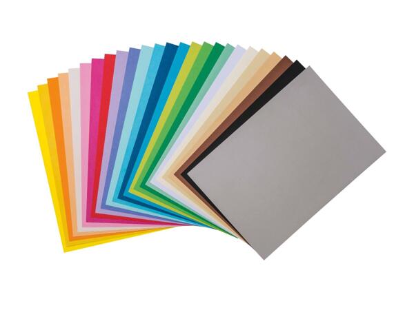 Maxi-bloc de feuilles cartonnées de couleur/​bloc de papier à dessin de couleur