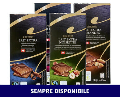 GOURMET
CIOCCOLATO SVIZZERO FAIRTRADE MAX HAVELAAR