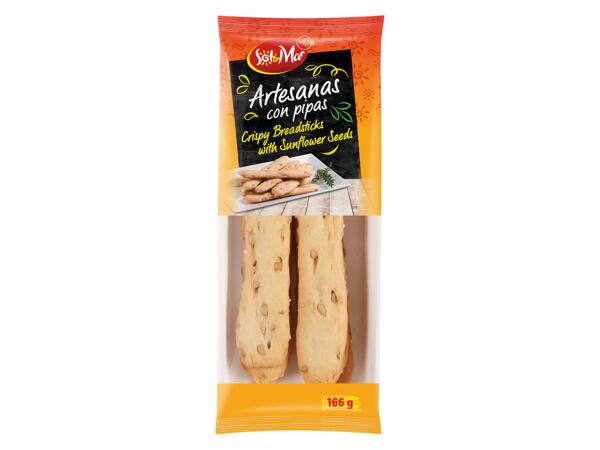 Breadsticks with sunflower seeds