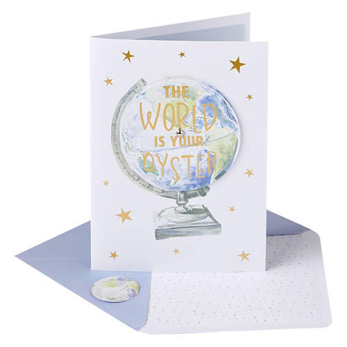 Graduation Greeting Card - Globe