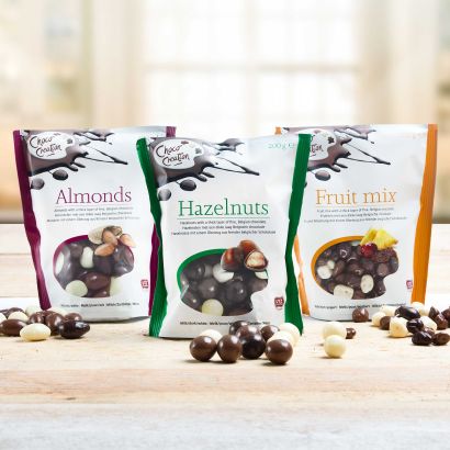 Noix ou fruits chocolatés
