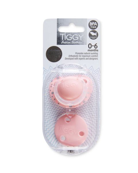 0-6 Months Pink Dots Soother & Clip